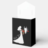 Tuxedo Suit & Bride Silhouette Wedding Bedankdoosjes (Geopend)