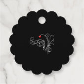 Tuxedo Suit & Bride Silhouette Wedding Bedankjes Labels (Achterkant)