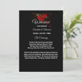 Tuxedo Suit & Bride Silhouette Wedding Program (Staand voorkant)