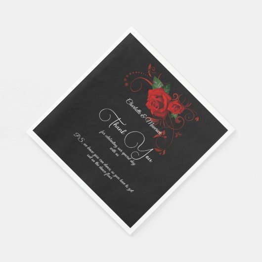 Tuxedo Suite & Bruid Silhouette Wedding Servet (Hoek)