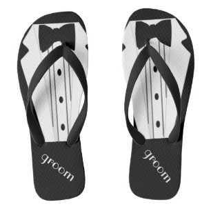 Tuxedo-Teenslippers Strandbruiloft Teenslippers