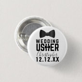 Tuxedo Trouw Usher Bruidsfeest Knop Ronde Button 3,2 Cm (Voorkant /achterkant)