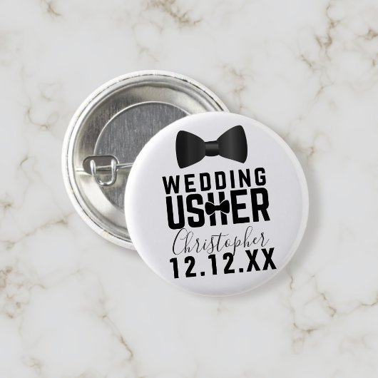 Tuxedo Trouw Usher Bruidsfeest Knop Ronde Button 3,2 Cm