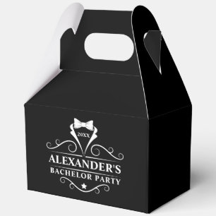 Tuxedo trouwfeest das zwart Gable favor doos Bedankdoosjes