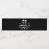 Tuxedo trouwpak das zwart waterfles etiket (Enkel label)