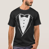 Tuxedo Tux Dinner Jacket Code Black Stropdas Part  T-shirt (Voorkant)
