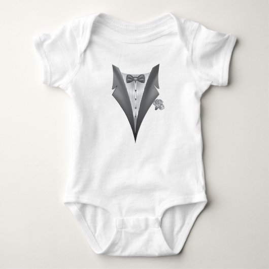 Tuxedo Tux Print novelty Romper (Voorkant)