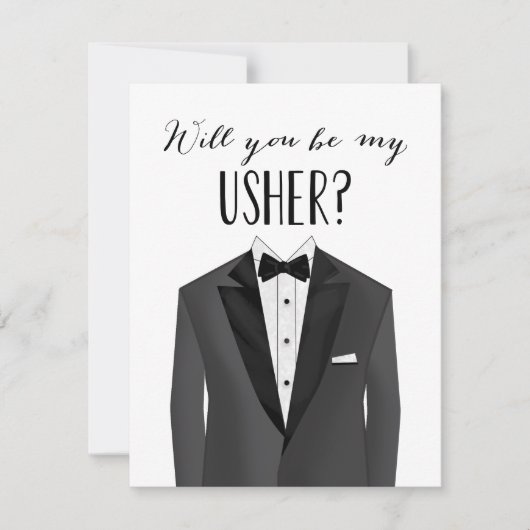 Tuxedo Usher | Groomsman Invitation (Devant)