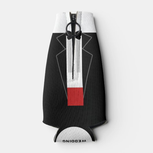 Tuxedo voor bruidegom Bottle Koeler (Achterkant)