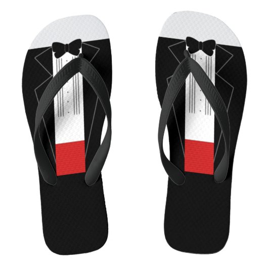 Tuxedo Wedding Teenslippers (Voetbed)