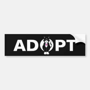 Tuxedo wilde kat aannemen bumpersticker