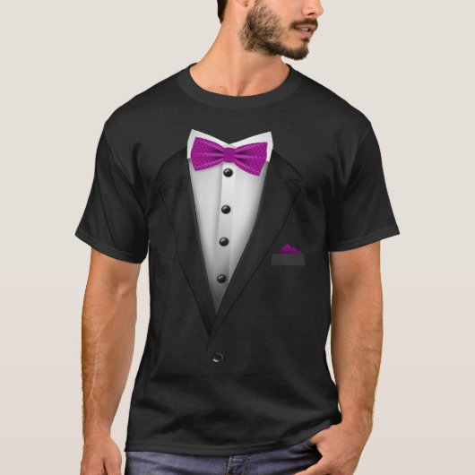 Tuxedo with Bowtie For Wedding And Special Occasi T-shirt (Voorkant)