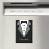 Tuxedo zwart Stropdas gepersonaliseerd Magneet (Insitu (Vaatwasser))