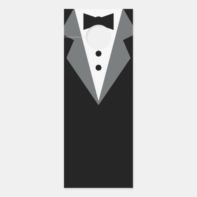 Tuxedo zwart Stropdas Vaderdag (Voorkant)