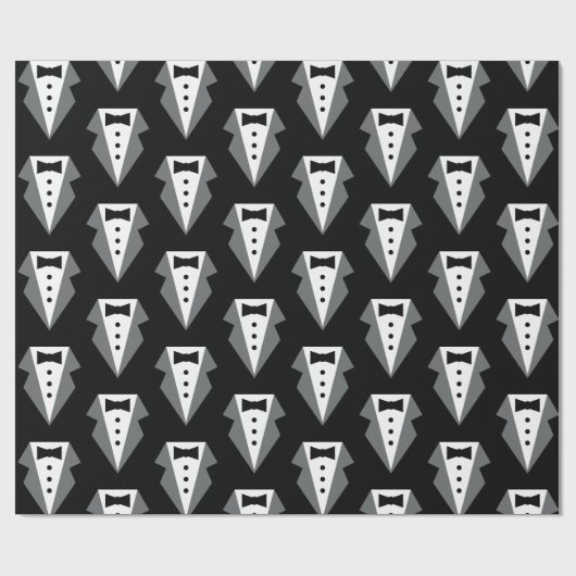 Tuxedo zwart Stropdas Vaderdag Cadeaupapier (Vlak)