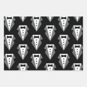 Tuxedo zwart Stropdas Vaderdag Inpakpapier Vel (Voorkant)