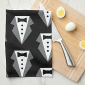 Tuxedo zwart Stropdas Vaderdag Theedoek (Quarter Fold)