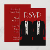 Tuxedo's RSVP Kaartje (Voorkant / Achterkant)