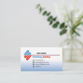 Tuyauterie et chauffage. Carte de visite pour le (Debout devant)