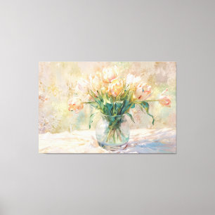 *~* TV2 Blush TULPEN Uitgerekt Canvas Print
