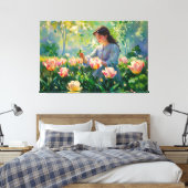 *~* TV2 Jardin Tulipes Fille toile étirée Impressi (Insitu(Chambre))