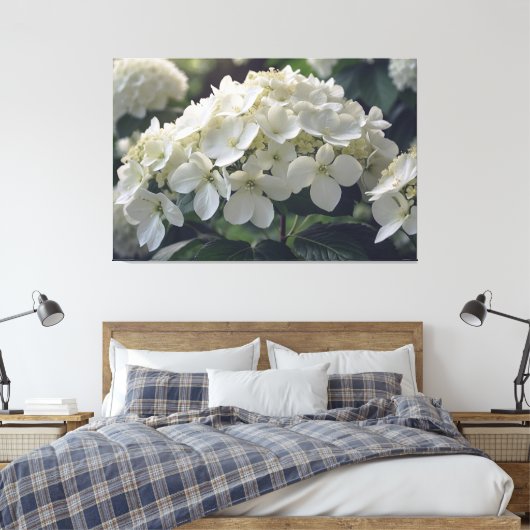 *~* TV2 Moelleux Hydrangea toile étirée Impression (Insitu(Chambre))