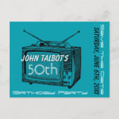 tv 50e verjaardag Bewaar de datum Aankondigingskaart (Voorkant)