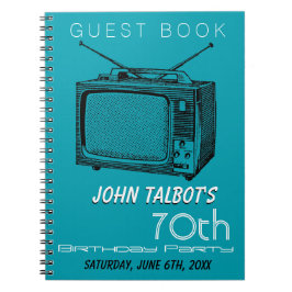  tv 70e Birthday Party Guest Book Notitieboek