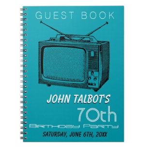 tv 70e Birthday Party Guest Book Notitieboek