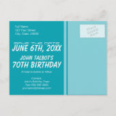 tv 70e verjaardag Bewaar de datum Aankondigingskaart (Achterkant)