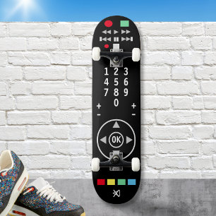 TV-afstandsbediening Zwart Modern Stijlvol Cool Skateboard