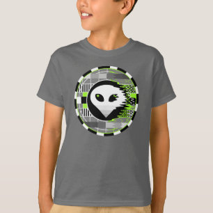 TV Alien T-shirt rond pour enfants gris basique