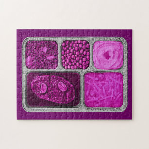 Tv-diner retro in roze legpuzzel