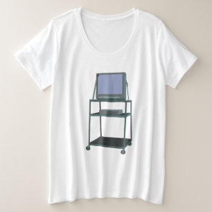 TV- en videokaart Classroom 80s 90s Funny School Grote Maat T-shirt