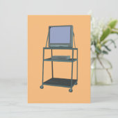 TV- en videokaart Classroom 80s 90s Funny School Kaart (Staand voorkant)