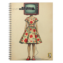 TV Lady Portrait Notebook Notitieboek