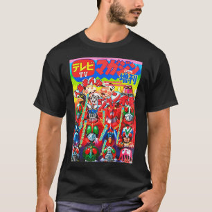 TV Magazine 1970s Shogun Warriors Kamen Rider Mazi T-shirt
