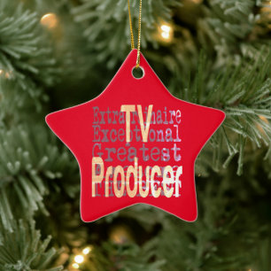 TV Producent Extraordinaire Keramisch Ornament