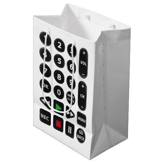 TV Remote met VCR-Button Medium Cadeauzakje (Voorkant Gekanteld)