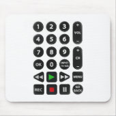 TV Remote met VCR-Button Muismat (Voorkant)