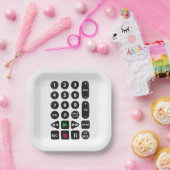 TV Remote met VCR-Button Papieren Bordje (Feest)