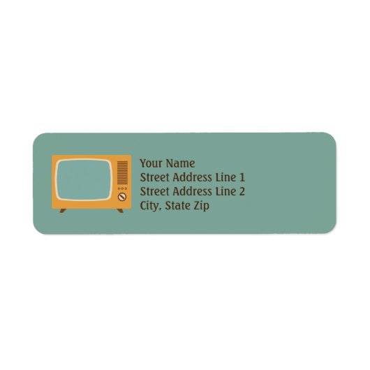 TV Retro Retro Retro Adres Labels (Voorkant)