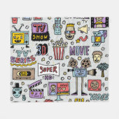 TV-serie Doodles: Funny  Set. Fleece Deken (Voorkant (Horizontaal))