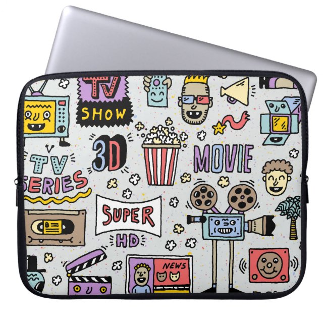 TV-serie Doodles: Funny  Set. Laptop Sleeve (Voorkant)