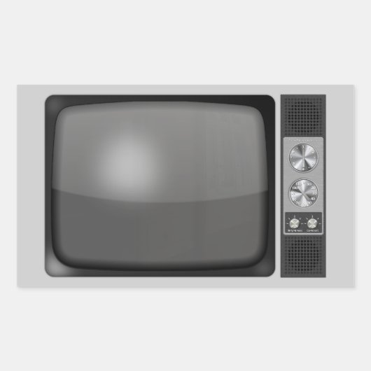 tv-set terugzetten rechthoekige sticker (Voorkant)