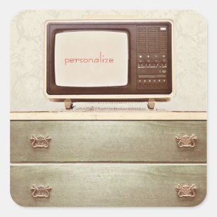  tv-ster vierkante sticker