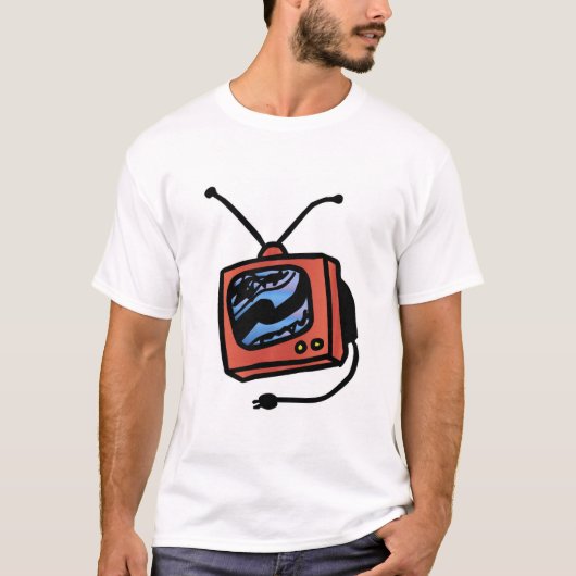 tv-toestel t-shirt (Voorkant)