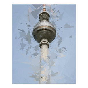 TV-toren Fernsehturm Berlijn, Duitsland Perfect Poster
