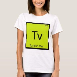 Tv - Turkse Van Kat Chemie Periodiek Systeem T-shirt