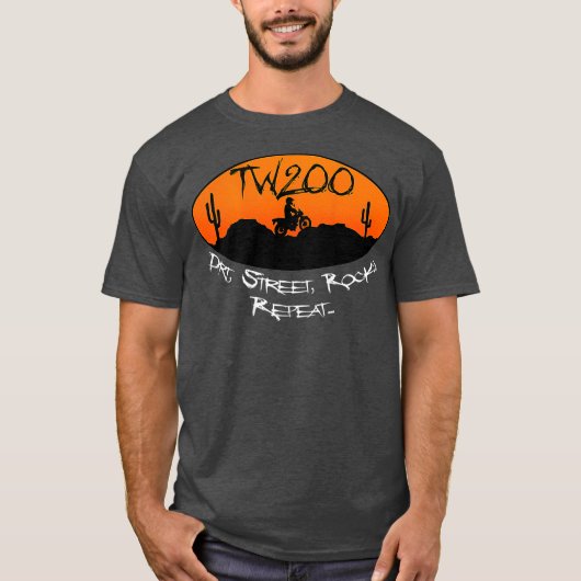 TW200 Trailway Motorcycle Enduro OffRoad T-shirt (Voorkant)